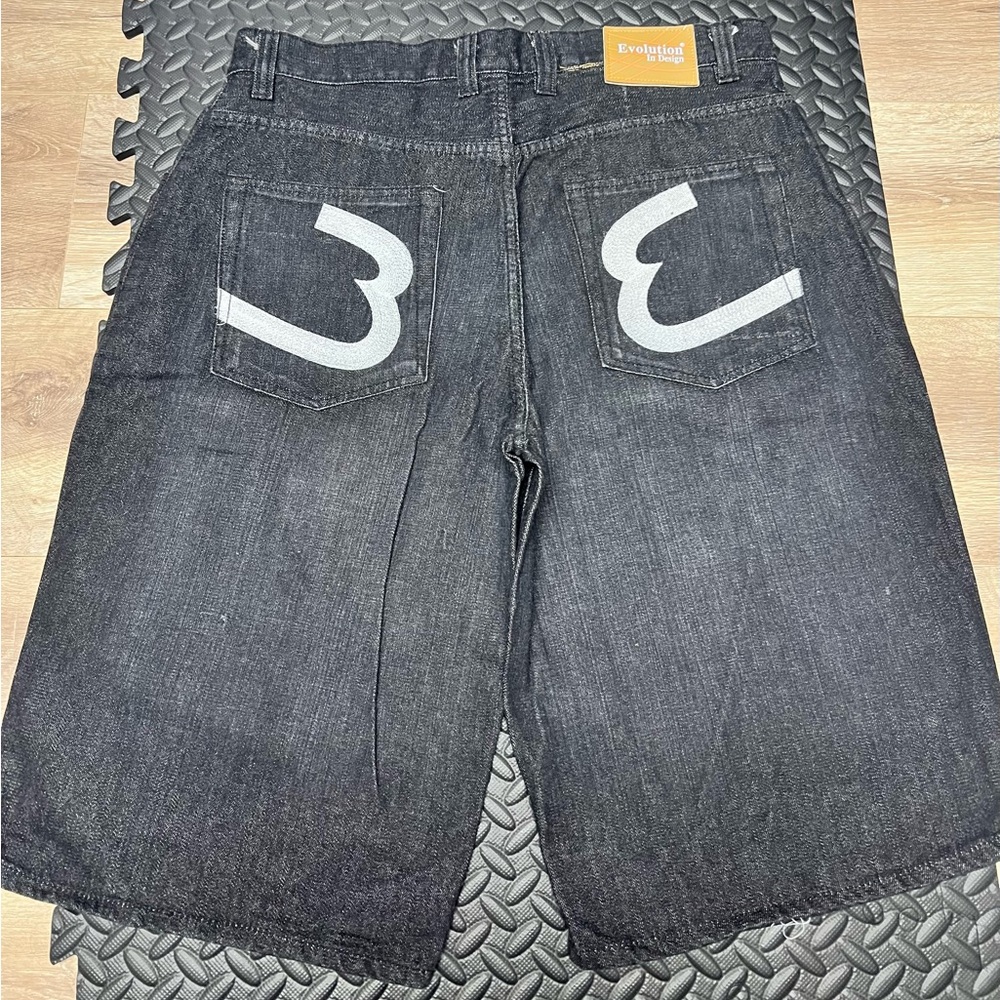 Evolution Men's Black Denim Shorts